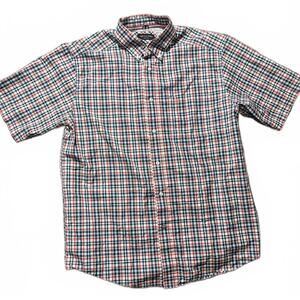 Ariat Pro Series Men’s Large Plaid Button Up Short Sleeve Shirt Western